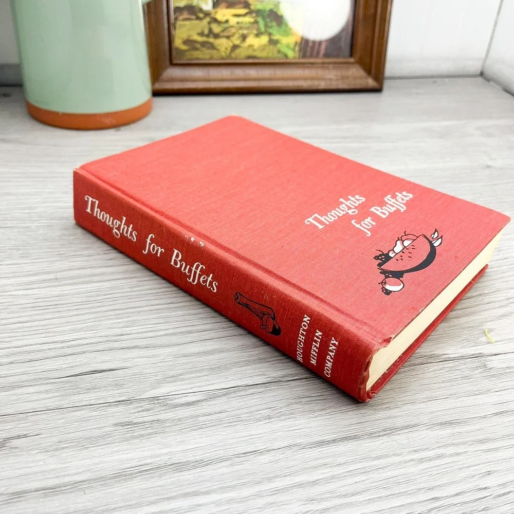 Vintage Red Cookbook Thoughts for Buffets - 1950s Cookbook - Midcentury Cookbook